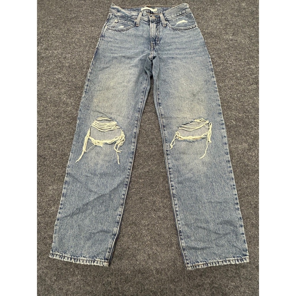 Levi's Jeans Womens Size 24 Blue '94 Baggy Distressed Cotton Relaxed Denim